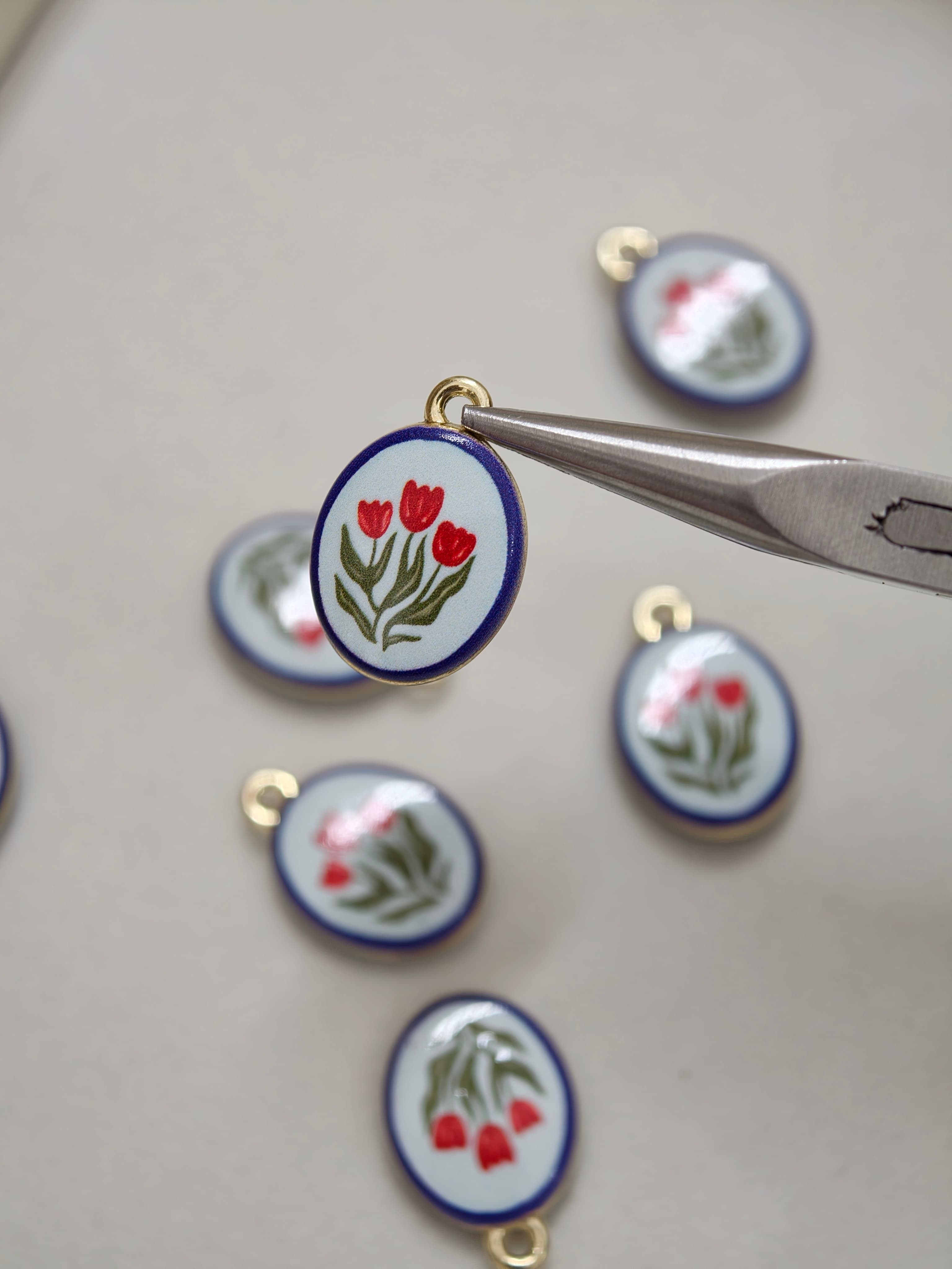 Two sided enamel charm