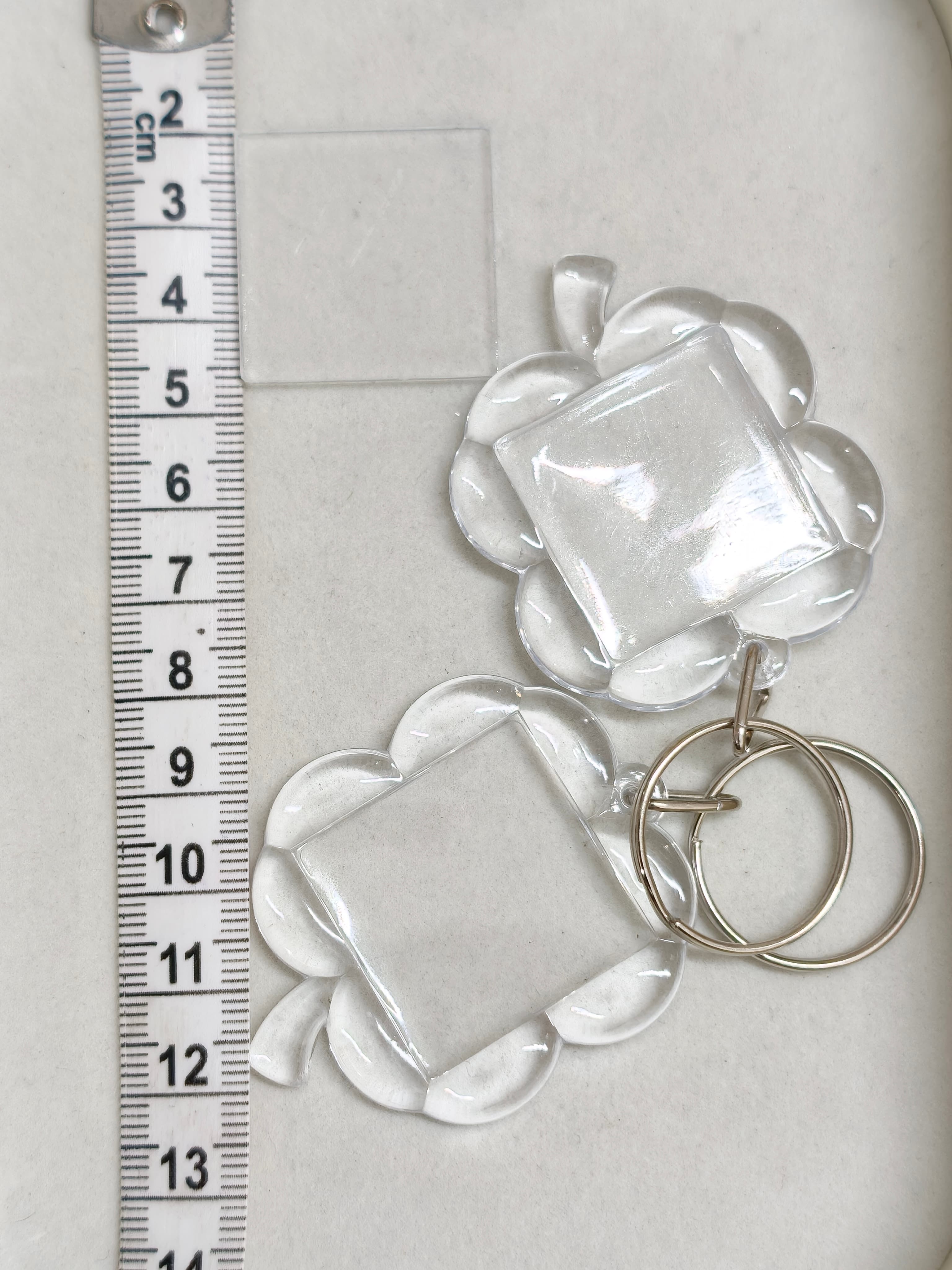 Clover photo frame keychain