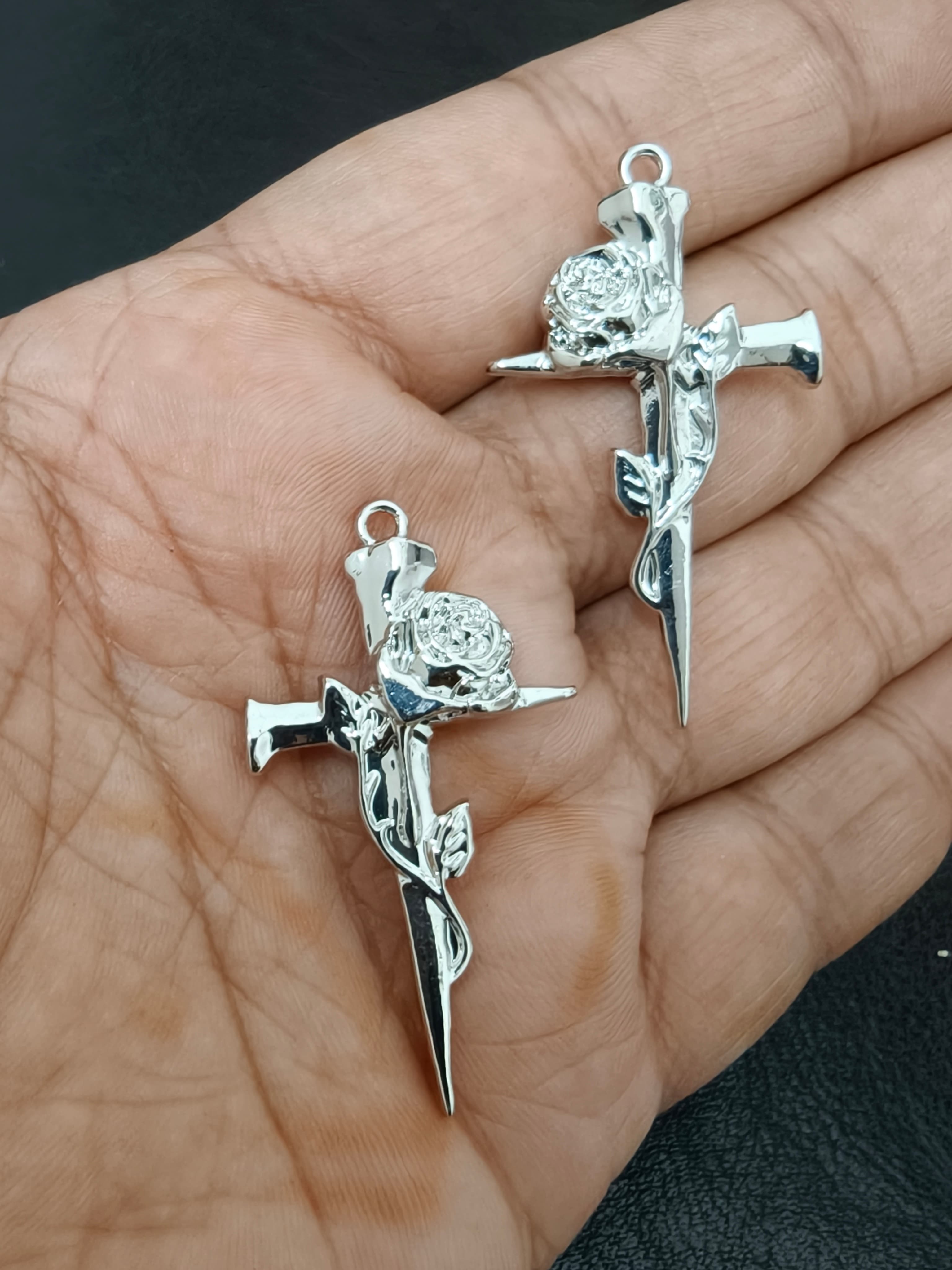 Rose cross two sided