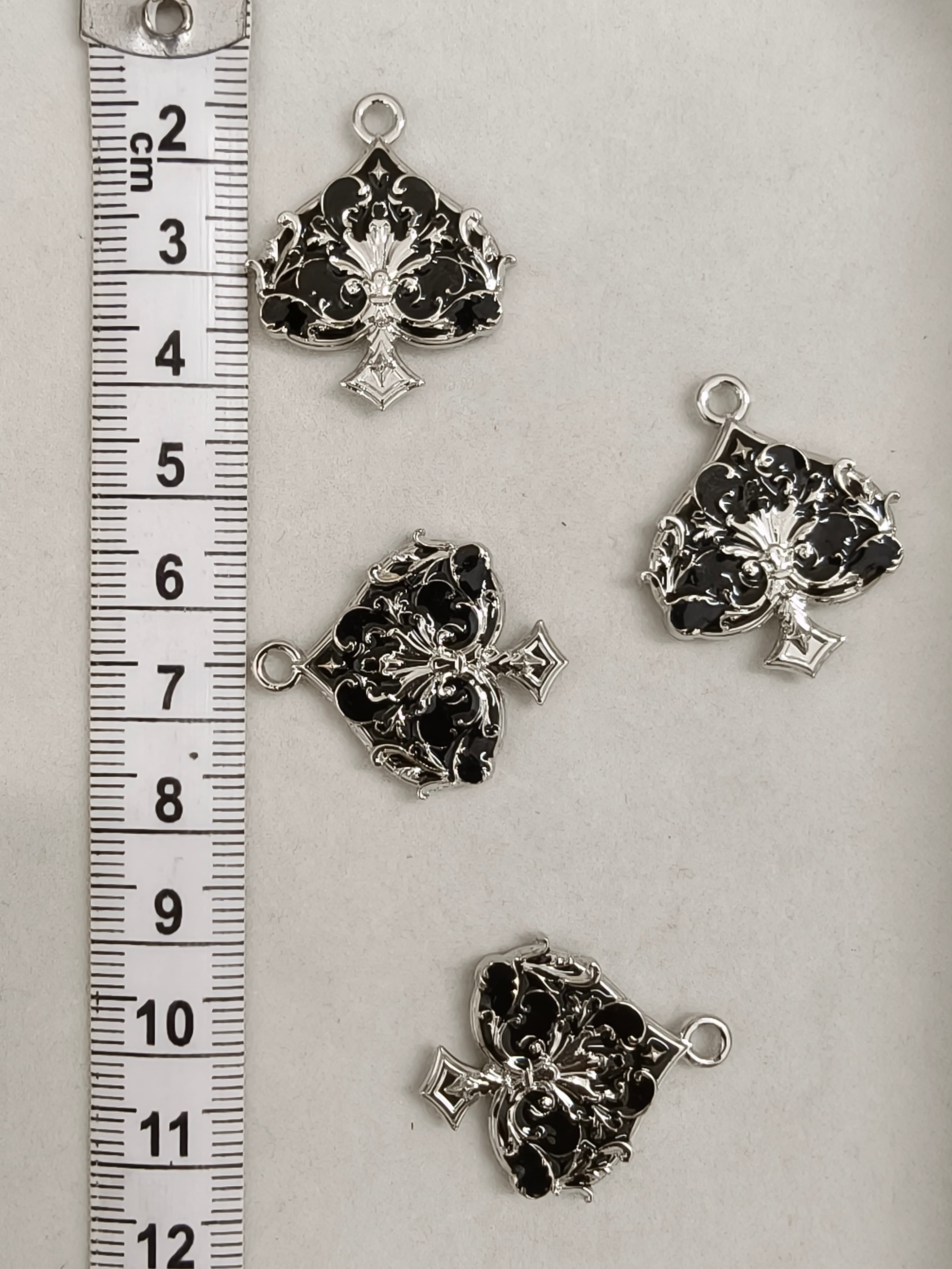 Two sided card charm